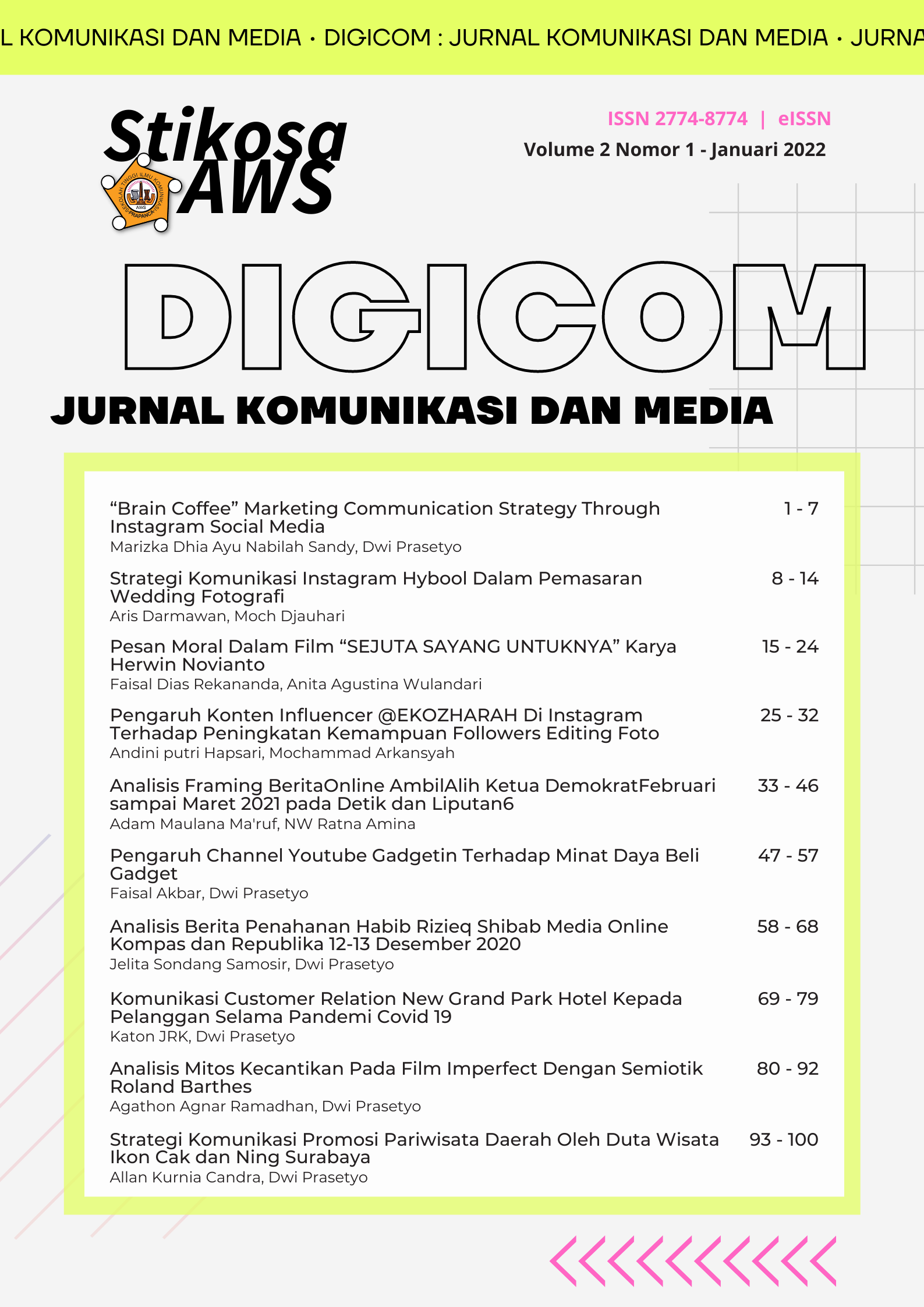 					View Vol. 2 No. 1 (2022): Edisi Januari 2022
				