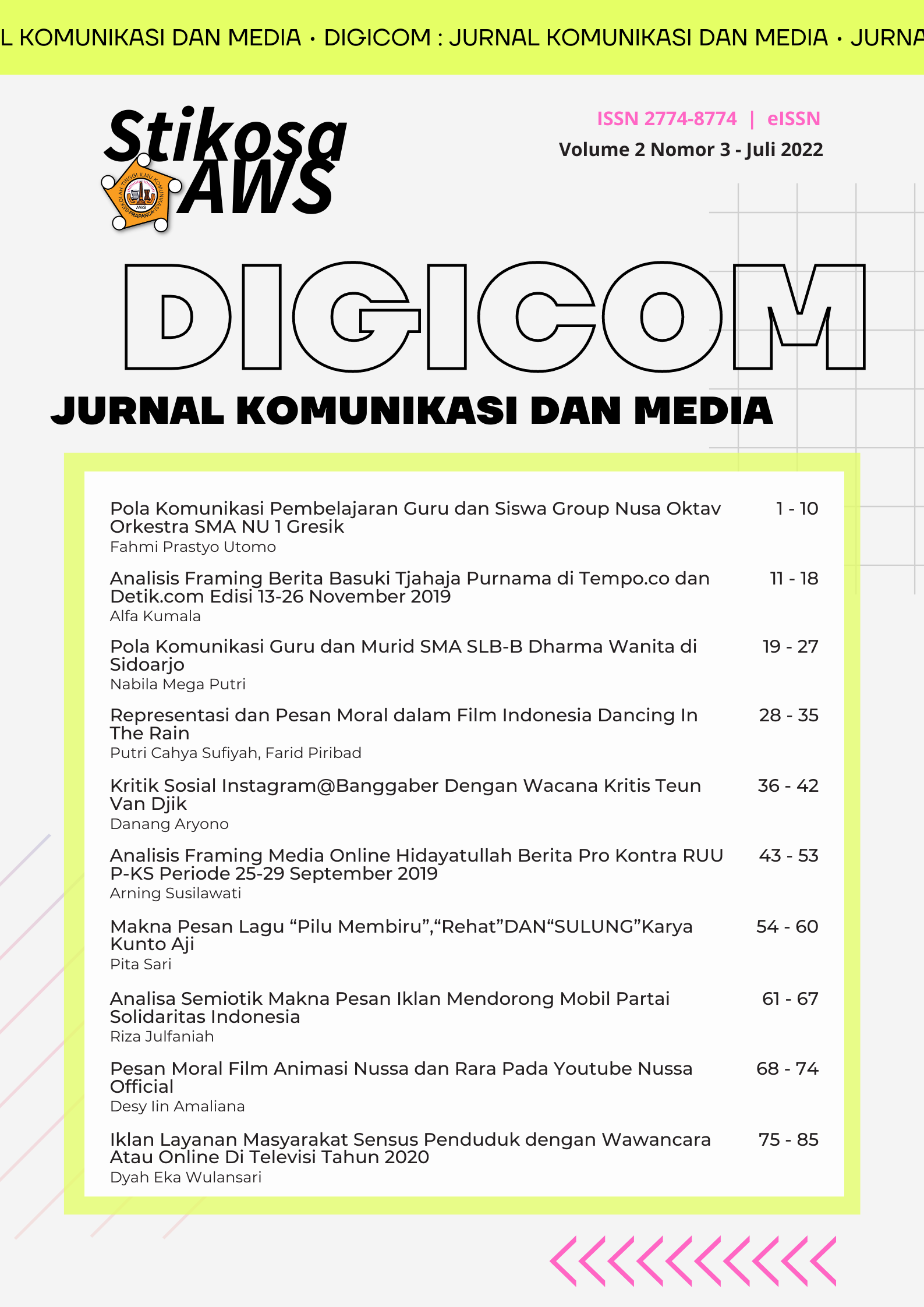 					View Vol. 2 No. 3 (2022):   Edisi Juli 2022
				